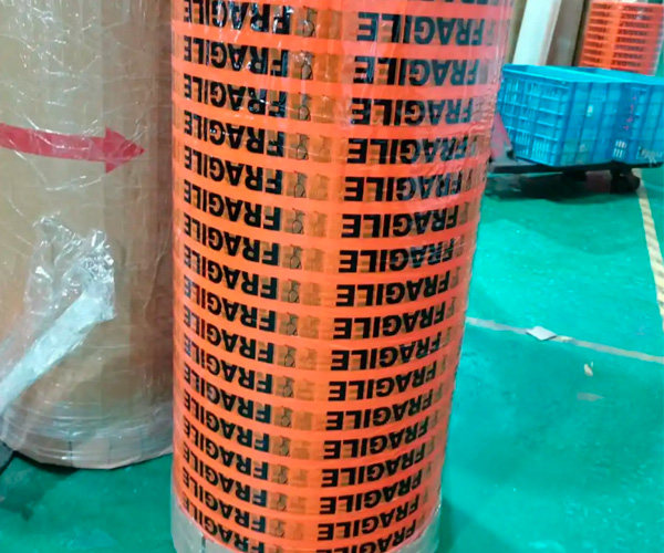 fragile printed bopp packing tape jumbo roll for sale