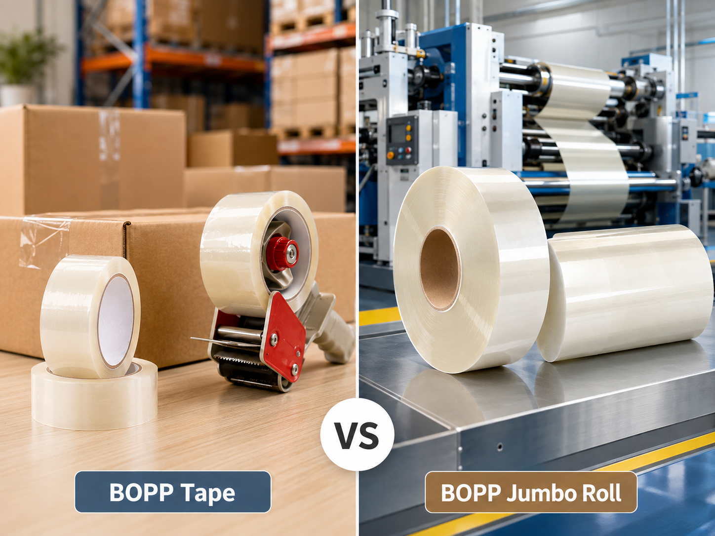 BOPP Tape vs BOPP Jumbo Roll